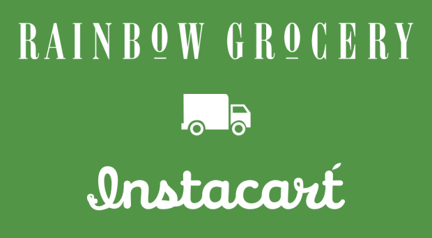 Rainbow Grocery/Instacart sign