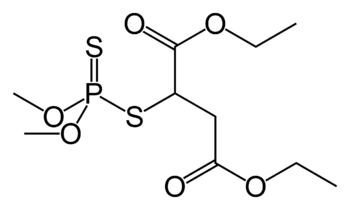 Malathion, an organophosphate anticholinesterase Malathion, an organophosphate anticholinesterase