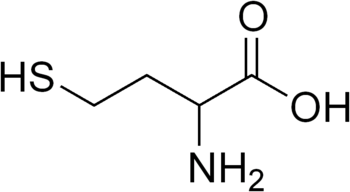 chemical structure of homocysteine without def...