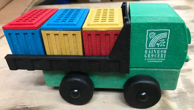 Rainbow toy truck