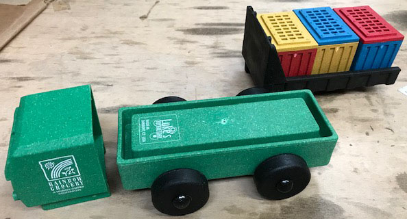 Rainbow toy truck