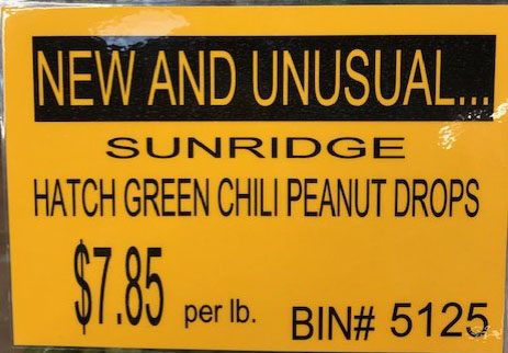 hatch green chili chocolate peanut drops